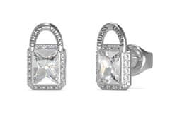 Guess Moderné oceľové náušnice Shiny Padlock JUBE02194JWRHT