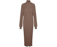Vero Moda Dámske šaty VMWIELD Slim Fit 10296782 Brown Lentil (Veľkosť XS)