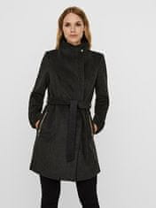 Vero Moda Dámsky kabát VMTWODOPE 10237744 Dark Grey Melange (Veľkosť XL)