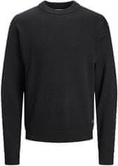 Jack&Jones Pánsky sveter JJEJACK Regular Fit 12236774 Black (Veľkosť L)