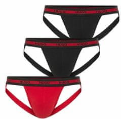 Hugo Boss 3 PACK - pánske slipy HUGO JOCK STRAP 50496724-622 (Veľkosť XL)