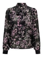 Jacqueline de Yong Dámska blúzka JDYMARY Regular Fit 15305295 Black MOONLIGHT MAUVE FLOWER (Veľkosť M)