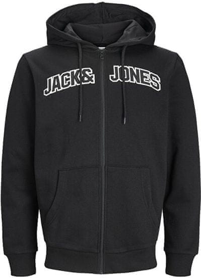 Jack&Jones Pánska mikina JJROUX Regular Fit 12241567 Black