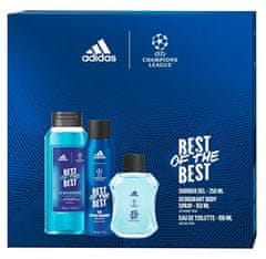 Adidas UEFA Best Of The Best - EDT 100 ml + deodorant ve spreji 150 ml + sprchový gel 250 ml