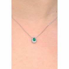 Amen Očarujúce strieborný náhrdelník so zirkónmi Diamonds CLGOBVBZ (retiazka, prívesok)