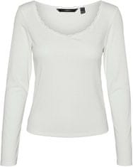 Vero Moda Dámske tričko VMGEMMA Regular Fit 10298842 Snow White (Veľkosť M)