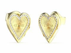 Guess Krásne pozlátené náušnice Love Me Tender JUBE03237JWYGT/U