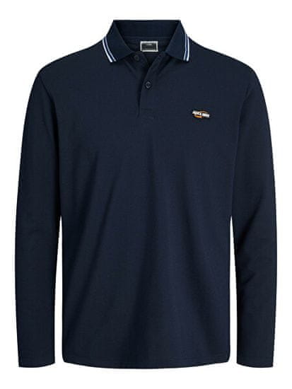 Jack&Jones Pánske polo triko Standard Fit JCOLOGAN 12247033 Navy Blazer