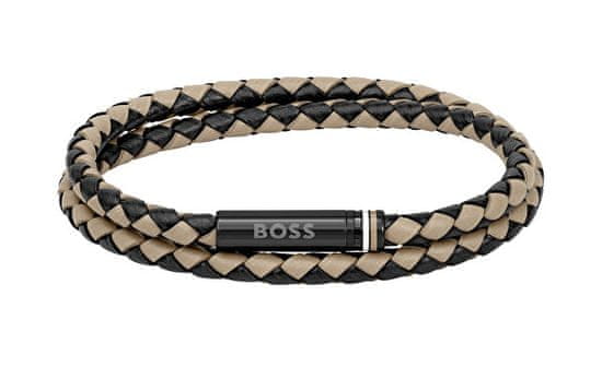 Hugo Boss Moderný kožený dvojitý náramok 1580495