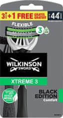 Wilkinson Sword Jednorazový holiaci strojček pre mužov Xtreme 3 Black Edition Comfort 3+1 ks