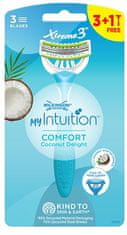 Wilkinson Sword Jednorazový holiaci strojček pre ženy My Intuition Comfort Coconut Delight 3 + 1 ks