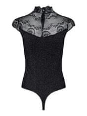 Pieces Dámske body PCNAYA 17143703 Black GLITTER (Veľkosť S/M)