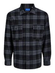 Jack&Jones Pánska košeľa JORBLAFRI Relaxed Fit 12245681 Black (Veľkosť S)