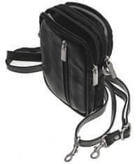 Pánska kožená crossbody taška 6032 Black