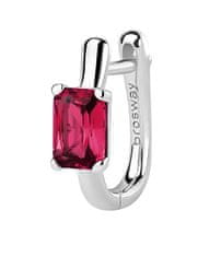 Brosway Strieborná single náušnice Fancy Passion Ruby FPR08