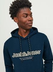 Jack&Jones Pánska mikina JORLAKEWOOD Relaxed Fit 12246802 Sky Captain (Veľkosť XL)