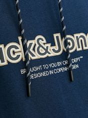 Jack&Jones Pánska mikina JORLAKEWOOD Relaxed Fit 12246802 Sky Captain (Veľkosť XL)