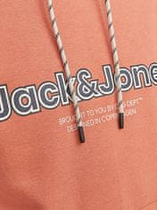 Jack&Jones Pánska mikina JORLAKEWOOD Relaxed Fit 12246802 Ginger (Veľkosť XL)