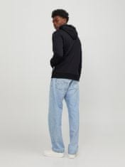 Jack&Jones Pánska mikina JORLAKEWOOD Relaxed Fit 12246802 Black (Veľkosť XXL)