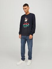 Jack&Jones Pánska mikina JORXMAS Standard Fit 12247523 Sky Captain (Veľkosť S)