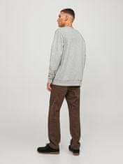 Jack&Jones Pánska mikina JORXMAS Standard Fit 12247523 Light Grey Melange (Veľkosť XL)