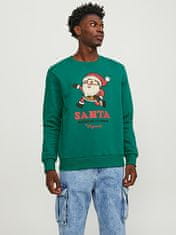 Jack&Jones Pánska mikina JORXMAS Standard Fit 12247523 Alpine Green (Veľkosť XL)