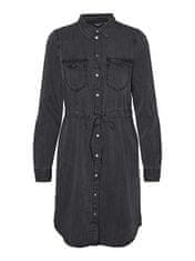 Vero Moda Dámske šaty VMENVY Loose Fit 10300056 Black Denim (Veľkosť M)