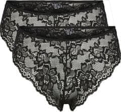 Pieces 2 PACK - dámske nohavičky PCLINA Brief 17139281 Black (Veľkosť M)