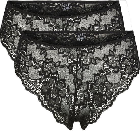 Pieces 2 PACK - dámske nohavičky PCLINA Brief 17139281 Black