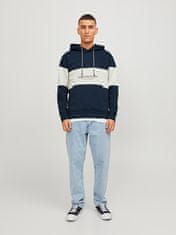 Jack&Jones Pánska mikina JORLAKEWOOD Relaxed Fit 12246802 Sky Captain BLOCKING (Veľkosť S)