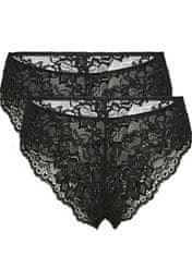 Pieces 2 PACK - dámske nohavičky PCLINA Brief 17139281 Black (Veľkosť M)