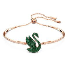 Swarovski Trblietavý bronzový náramok s kryštálmi Iconic Swan 5650065