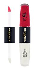 Dermacol Dlhotrvajúca dvojfázová farba na pery a lesk 16H Lip Colour ( Extreme Long-Lasting Lips tick ) 4 + 4 (Odtieň 6)