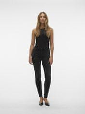 Vero Moda Dámske džínsy VMFLASH Skinny Fit 10298722 Black Denim (Veľkosť XXL/34)