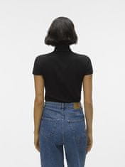 Vero Moda Dámske tričko VMIRWINA Tight Fit 10300896 Black (Veľkosť XS)