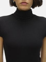 Vero Moda Dámske tričko VMIRWINA Tight Fit 10300896 Black (Veľkosť XS)