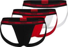 Hugo Boss 3 PACK - pánske slipy HUGO JOCK STRAP 50496724-621 (Veľkosť L)