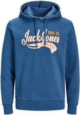 Jack&Jones Pánska mikina JJELOGO Standard Fit 12233597 Ensign Blue (Veľkosť L)