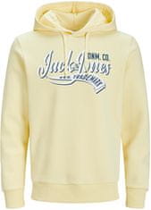 Jack&Jones Pánska mikina JJELOGO Standard Fit 12233597 French Vanilla (Veľkosť M)