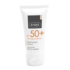 Ziaja Tónovací krém pre normálnu pleť SPF 50+ odtieň prirodzený (Tinted Cream) 50 ml