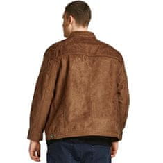 Jack&Jones Plus Pánska bunda JJEROCKY 12172908 Cognac (Veľkosť 3XL)