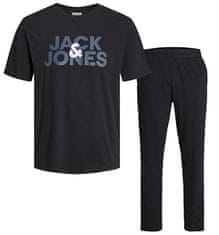 Jack&Jones Pánske pyžamo JACULA Standard Fit 12254994 Black (Veľkosť L)