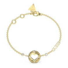 Guess Nežný pozlátený náramok Rolling Hearts JUBB03344JWYG (Rozmer 17 - 21 cm - L)