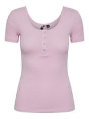 Pieces Dámske tričko PCKITTE Slim Fit 17101439 Pastel Lavender (Veľkosť L)