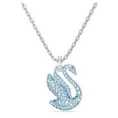 Swarovski Pôvabný náhrdelník s modrou Labutou Iconic Swan 5660594