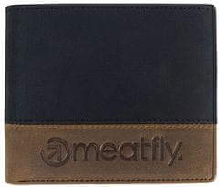 MEATFLY Pánska kožená peňaženka Eddie Premium Black/Oak