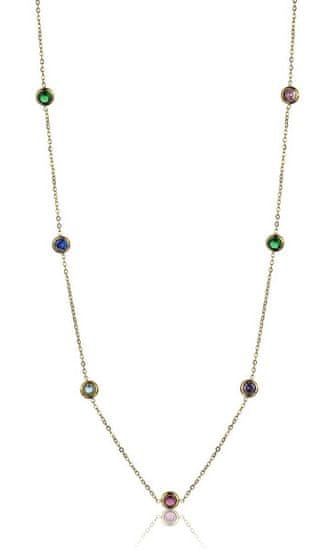 Emily Westwood Pozlátený náhrdelník s farebnými kryštálmi Phoebe EWN23095G