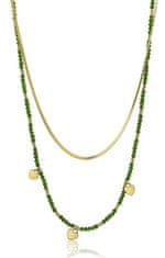 Emily Westwood Pozlátený dvojitý náhrdelník s korálkami Diana EWN23071G