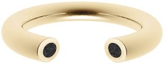 Gravelli Otvorený prsteň s betónom Open zlatá / antracitová GJRWYGA107 (Obvod 53 mm)