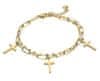 Pozlátený dvojitý náramok May Gold Bracelet MCB23045G